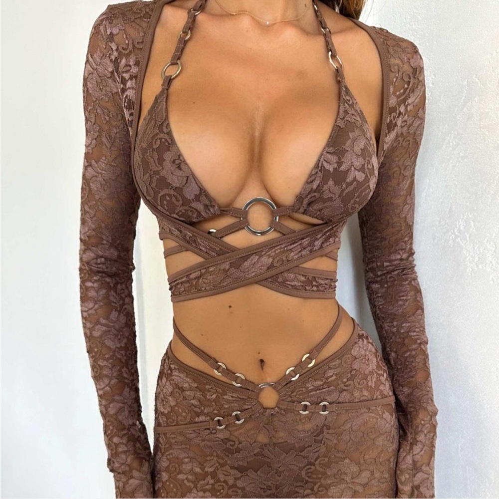 Outcast Bisou Top in Mocha sz xs